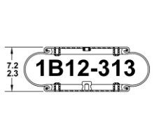 1बी12-313 गुडइयर एयर स्प्रिंग सिंगल कनवल्यूटेड एयर सस्पेंशन एयरबैग कॉन्टिटेक 64596