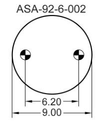 1बी12-313 गुडइयर एयर स्प्रिंग सिंगल कनवल्यूटेड एयर सस्पेंशन एयरबैग कॉन्टिटेक 64596