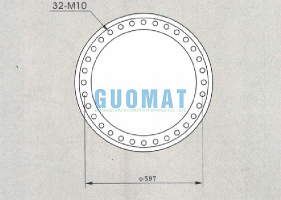 W01-358-7304 फायरस्टोन 321 टाइप इंडस्ट्रियल एयर स्प्रिंग ट्रिपल कन्वोल्यूटेड