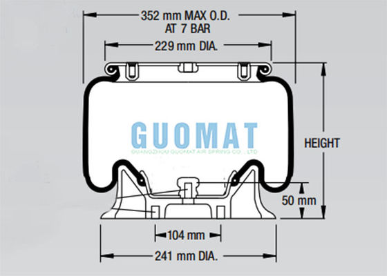 W01-358-9034 फायरस्टोन ट्रक एयर स्प्रिंग्स 3/4 एनपीटी ब्लाइंड नट वायवीय बेलोज़ एक्ट्यूएटर्स