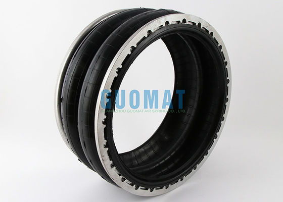 LHF500 / 220-2 औद्योगिक एयर स्प्रिंग फ्लैंज रिंग 220 मिमी ऊँचाई रबर एयर बेलोज़