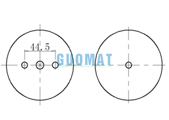 GUOMAT 2B2200 डबल कन्वॉल्यूटेड इंडस्ट्रियल एयर स्प्रिंग 1/4NPT एयर इनलेट सस्पेंशन एयर शॉक