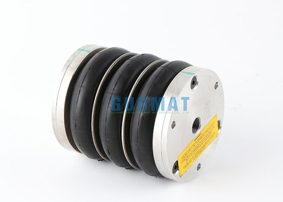 4.5''X3 नॉरग्रेन ट्रिपल कन्वॉल्यूटेड इंडस्ट्रियल एयर स्प्रिंग PM/31043 एल्युमीनियम कवर प्लेट के साथ एयर बेलो