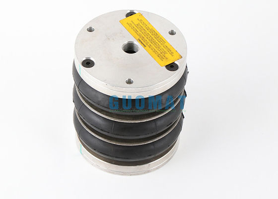 4.5''X3 नॉरग्रेन ट्रिपल कन्वॉल्यूटेड इंडस्ट्रियल एयर स्प्रिंग PM/31043 एल्युमीनियम कवर प्लेट के साथ एयर बेलो