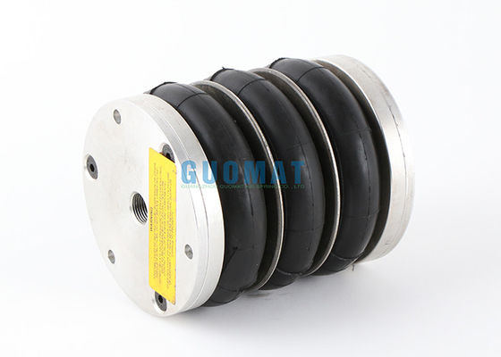 4.5''X3 नॉरग्रेन ट्रिपल कन्वॉल्यूटेड इंडस्ट्रियल एयर स्प्रिंग PM/31043 एल्युमीनियम कवर प्लेट के साथ एयर बेलो