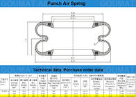 S-200-2R Rubber Air Spring S200-2 Air Cushion Airbag For Hydraulic Punch Press