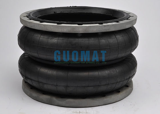 2H200142 डबल घुमावदार रबर एयर स्प्रिंग ब्लैक फ्लैंज एयर सस्पेंशन बैग