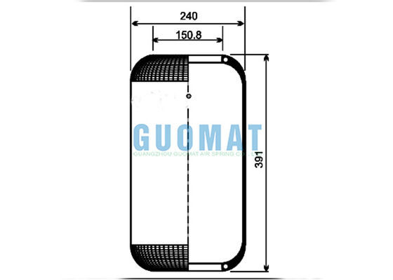 1R1C 390 310 फायरस्टोन एयर स्प्रिंग बैग W01-095-0021 रबर बस एयर सस्पेंशन 661N