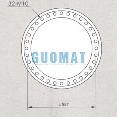 W01-358-7304 फायरस्टोन एल्यूमीनियम प्लेट एयर स्प्रिंग आइसोलेटर विथ फ्लैंज रिंग