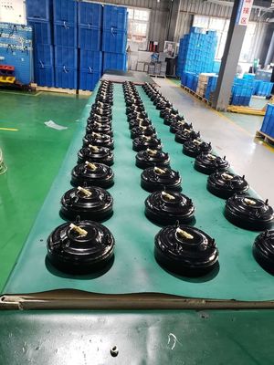 W01-358-7304 फायरस्टोन एल्यूमीनियम प्लेट एयर स्प्रिंग आइसोलेटर विथ फ्लैंज रिंग