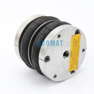 डनलोप डबल घुमावदार हवा स्प्रिंग 4 1/2X2 एल्यूमीनियम प्लेट के साथ रबर बेलो