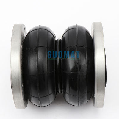 गुओमैट इंडस्ट्रियल एयर स्प्रिंग 2H160166 डबल कन्वॉल्टेड रबर बेलो विथ फ्ल्यांज