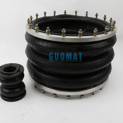 भारी कार्य करने वाले उपकरण एयर स्प्रिंग 3H480312 फ्लैंज रिंग ट्रिपल घुमावदार के साथ