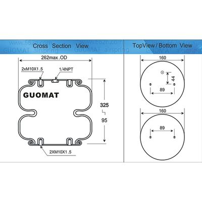 फायरस्टोन एयर बैग W01-M58-7679/20C2 डबल घुमावदार औद्योगिक काटने की मशीन स्प्रिंग्स