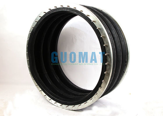 ट्रिपल घुमावदार औद्योगिक एयरबैग 384 मिमी फ्लैंज प्रकार एयर राइड सस्पेंशन स्प्रिंग
