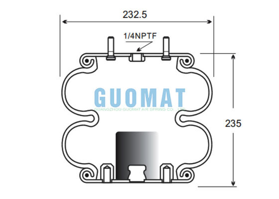 डबल घुमावदार एयर स्प्रिंग 2B9-253 गुडयर W01-358-6945 फायरस्टोन एयर सस्पेंशन