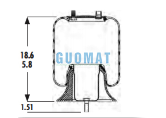 1R8-034 Goodyear रबर एयर बैग W01-358-5710 फायरस्टोन ट्रक सस्पेंशन एयर स्प्रिंग