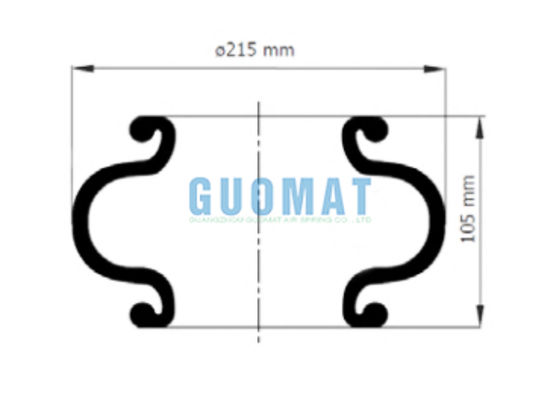 Rubber Air Spring W01-358-0118 Single Convoluted Type Air Bags For Trailer Rear Axle Suspension