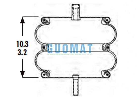2B9-229 गुडइयर इंडस्ट्रियल एयर स्प्रिंग 578-92-3-211 एयर सस्पेंशन एयर बेलोज़