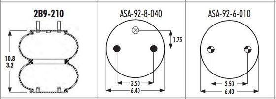 2B9-210 इंडस्ट्रियल एयर स्प्रिंग W01-358-6908 कॉन्टेक्ट FD200-19 362