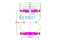 GUOMAT 2B6X2 नॉरग्रेन एयर स्प्रिंग एक्ट्यूएटर पीएम / 31062 एल्यूमीनियम प्लेट
