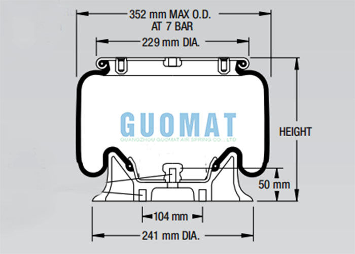 W01-358-9034 फायरस्टोन ट्रक एयर स्प्रिंग्स 3/4 एनपीटी ब्लाइंड नट वायवीय बेलोज़ एक्ट्यूएटर्स