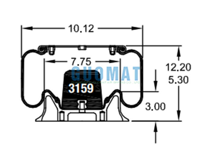 W01-358-9031 पिस्टन के साथ फायरस्टोन रोलिंग लोब एयर स्प्रिंग बोलो No.1T15M-0 ट्रक एयर सस्पेंशन