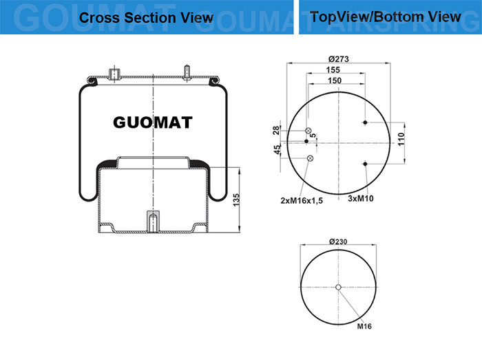 FIRESTONE 1T17AR-4.5 / W01 M58 8721 For DAF Truck Air Springs 0 388 167 / 0388167​