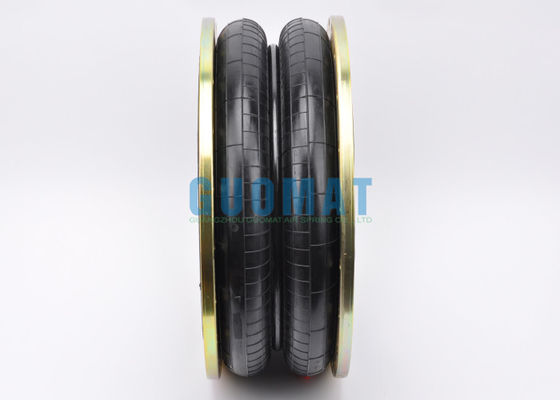 2H520217 रबर एयर बैड M10 स्क्रू थ्रेड डबल घुमावदार एयर स्प्रिंग फ्लैंज रिंग के साथ