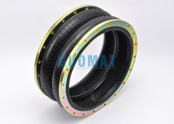 2H520217 रबर एयर बैड M10 स्क्रू थ्रेड डबल घुमावदार एयर स्प्रिंग फ्लैंज रिंग के साथ