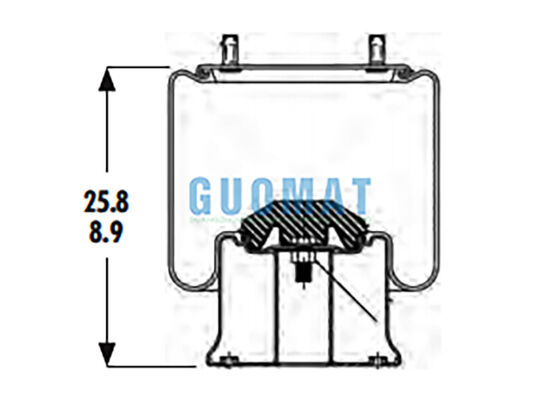 1R14-201 Goodyear भारी शुल्क ट्रक एयर स्प्रिंग 566-28-3-020 एयर सस्पेंशन सिस्टम