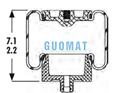 Goodyear 1S4-007 रबर एयरबैग सस्पेंशन W023587001 फायरस्टोन ट्रक कैब एयरबैग प्रतिस्थापन