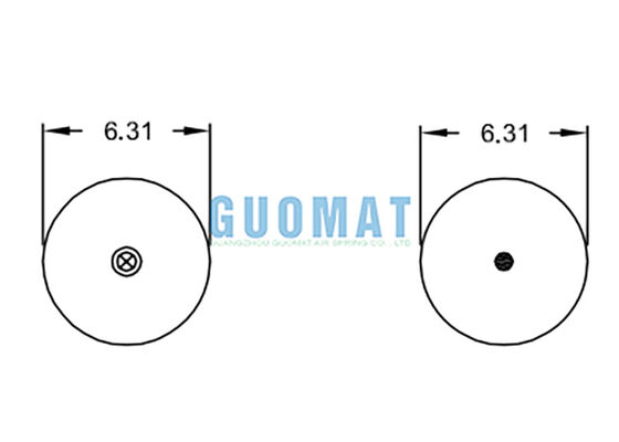 प्राकृतिक रबर W01-358-6897 फायरस्टोन डबल कन्वल्यूटेड एयर स्प्रिंग AS-0058 वॉटसन एंड चेलिन