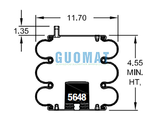 FT 330-29 703 Contitech औद्योगिक एयर बैग W01-358-7990 फायरस्टोन वायवीय हवा के झोंके