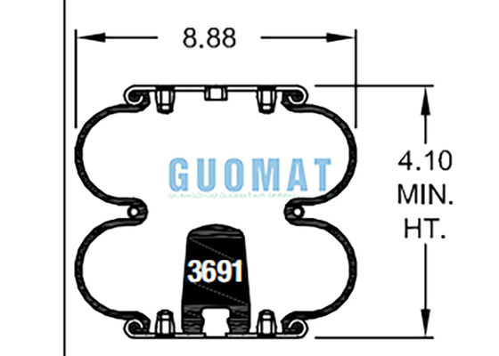 W01-358-6902 Firestone इंडस्ट्रियल एयर बैग FD 200-19 310 कॉन्टिटेक रबर एयर स्प्रिंग