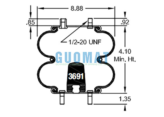 W01-358-6941 फायरस्टोन सस्पेंशन एयर शॉक स्टाइल 20 रबर बेलो एयर स्प्रिंग