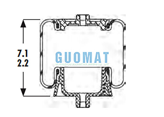 1S4-067 कैब एयर स्प्रिंग Goodyear ASC-08-7-137 ट्रक सस्पेंशन एयर बैग प्रतिस्थापन