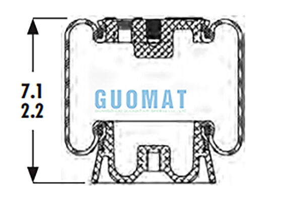 1S4-123 Goodyear केबिन एयर स्प्रिंग ASC-08-7-15 सस्पेंशन ट्रक ड्राइवर सीट सस्पेंशन के लिए एयर शॉक