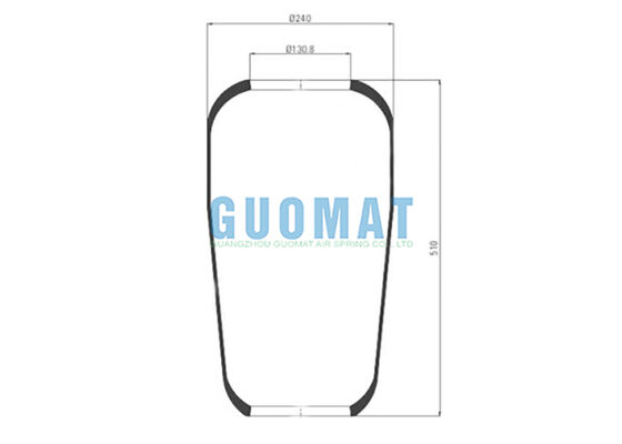 706 N1 Contitech बस एयर स्प्रिंग 76797 रबर बेलो MAN 81.43601.0096