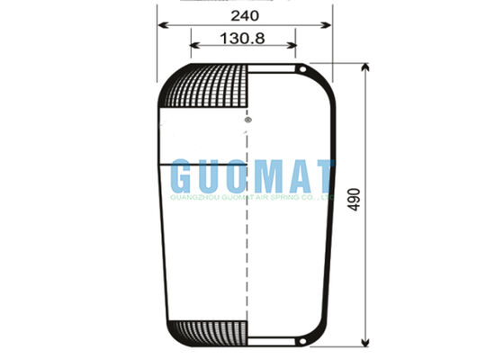 713N Contitech निलंबन वायु वसंत 72296 वायु बेलो V1F21D VIBRACOUSTIC