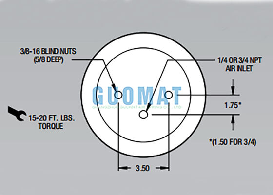 W01-358-5405 फायरस्टोन रोलिंग लोब एयर स्प्रिंग प्रतिस्थापन 1T14C-3 ट्रेलर एयर शॉक