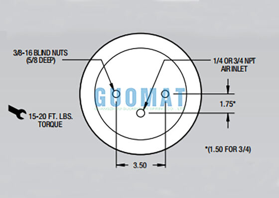 W01-358-5712 फायरस्टोन ट्रक एयर स्प्रिंग रोलिंग लोब एयर सस्पेंशन सिस्टम 1T14C-7
