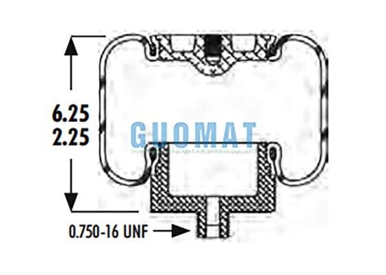 ट्रक कैब एयर स्प्रिंग 1S5-010 गुडईयर पिस्टन ASC-08-7-139 रिप्लेसमेंट एयर बैग