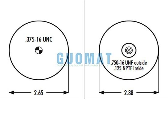ट्रक कैब एयर स्प्रिंग 1S5-010 गुडईयर पिस्टन ASC-08-7-139 रिप्लेसमेंट एयर बैग