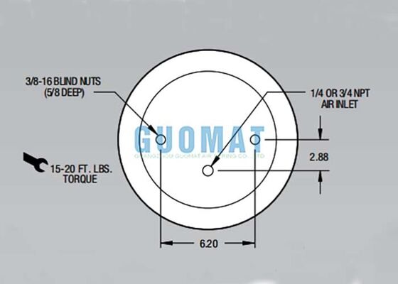 W01-358-9056 फायरस्टोन सस्पेंशन एयर स्प्रिंग 1T15M-4 हेवी ड्यूटी ट्रक एयर बैग्स