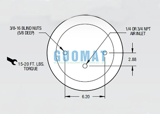 W01-358-9108 फायरस्टोन रोलिंग लोब एयर स्प्रिंग 1T15M-9 ट्रेलर एयर सस्पेंशन बैलून