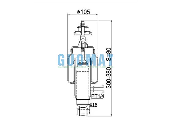 MK996372 FUSO Cab Air Spring MC053766 Rubber Air Bellow With Precise Mounting Specifications