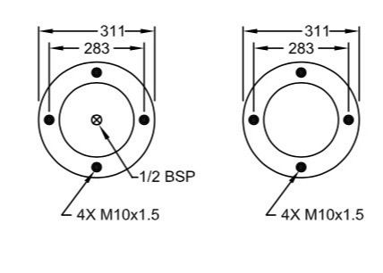 W01-R58-4066 फायरस्टोन एयर बैग सस्पेंशन डनलप शॉक एक्ट्यूएटर 16 एक्स 1