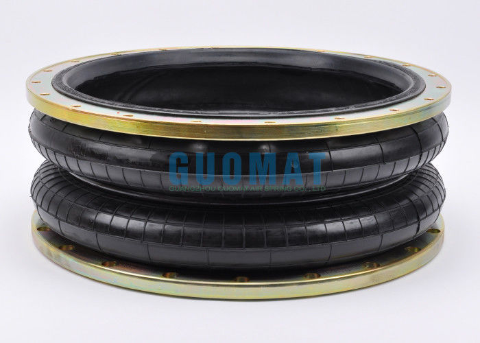 2H520217 रबर एयर बैड M10 स्क्रू थ्रेड डबल घुमावदार एयर स्प्रिंग फ्लैंज रिंग के साथ