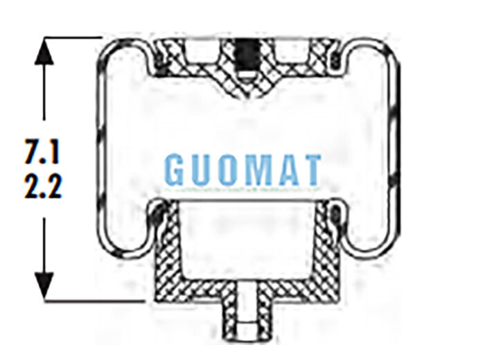 Goodyear 1S4-007 रबर एयरबैग सस्पेंशन W023587001 फायरस्टोन ट्रक कैब एयरबैग प्रतिस्थापन